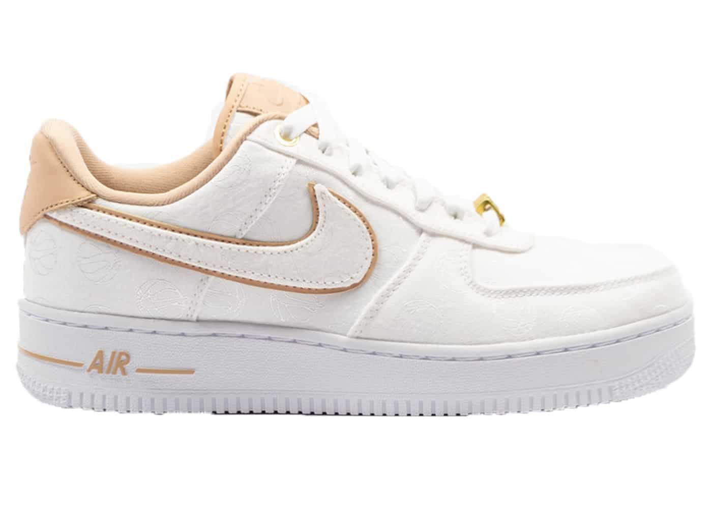 Nike Air Force 1 '07 White/Metallic Gold - JellySneakers