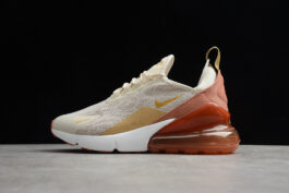 AH6789-203 NIKEAIR MAX 270 LIGHT CREAM/METALLIC GOLD