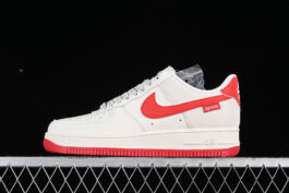 HD1968-026-AIR FORCE 1 07 LOW SUPREME OFF WHITE/RED-WOMAN:36-39-MAN:40-45