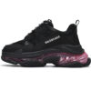 544351 W0901 9011 Balenciaga Triple S Black Claret Red