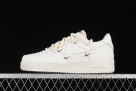 FX3654-111-AIR FORCE 1 07 LOW OFF WHITE/GREY/GOLD-WOMAN:36-39-MAN:40-45