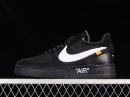 [AO4606-001]-[OFF-WHITE X AIR FORCE 1 LOW BLACK/WHITE-CONE-BLACK]-[WOMAN:36-39]-[MAN:40-45]