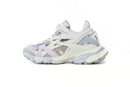 568615 W2GN3 9045 Balenciaga Track 2 Sneaker Military Black Pale White Purple
