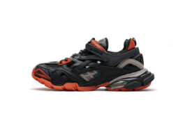 570391 W2GN1 2002 Balenciaga Track 2 Sneaker Dark Grey Orange