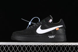 AO4606-001-OFF WHITE AIR FORCE 1 LOW OW BLACK/WHITE/CONE/BLACK-WOMAN:36-39-MAN:40-45