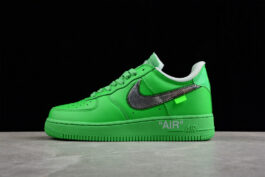 [DX1419-300]-[OFF-WHITE X AIR FORCE 1 LOW LIGHT GREEN SPARK/METALLIC SILVER]-[UNISEX:36-47.5]