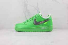 [DX1419-300]-[OFF-WHITE X AIR FORCE 1 LOW LIGHT GREEN SPARK/METALLIC SILVER]-[UNISEX:36-47.5]