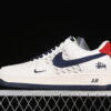 XZ3318-566-AIR FORCE 1 07 LOW OFF WHITE/BLUE/RED-WOMAN:36-39-MAN:40-45
