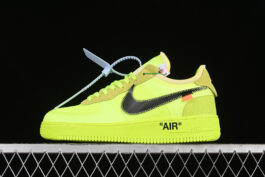 AO4606-700-OFF WHITE AIR FORCE 1 LOW OW VOLT/CONE-BLACK-HYPER JADE-UNISEX:36-45