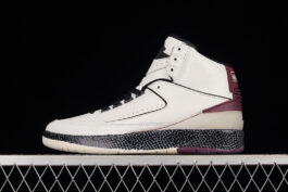 [DJ4375-160]-[OFF WHITE X AIR JORDAN 2 MID SP GREY/BURGUNDY/WHITE]-[MAN:39-46]