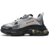 541624 W09E1 7320 Balenciaga Triple S Black Silver