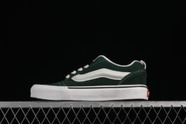 Vans Knu-Skool Black Green High Street American Retro Casual Canvas Skateboard Shoes VN000CSQW3Z