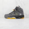 [CT8480-001]-[OW X AIR JORDAN 5 RETRO SP MUSLIN BLACK/FIRE RED]-[WOMAN:36-39]-[MAN:40-46]