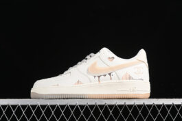 CW1574-708-AIR FORCE 1 07 LOW HEART RATE BEATING WHITE/GREY/YELLOW-UNISEX:36-45