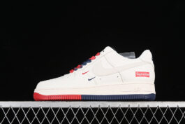XZ6188-008-AIR FORCE 1 07 LOW SUPREME OFF WHITE/BLUE/RED-WOMAN:36-39-MAN:40-45