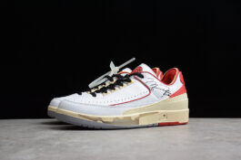 [DJ4375-106]-[OW X AIR JORDAN 2 RETRO LOW SP WHITE/VARSITY RED/BLACK]-[MAN:39-45]