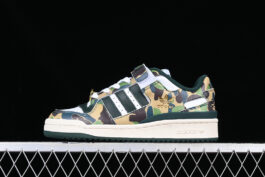 [ID4771]-[ADIDAS BAPE X FORUM LOW 84 CLOUD WHITE/SUPPLIER COLOUR/OFF WHITE]-[UNSIEX:36-45]