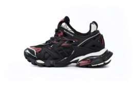 568614 W2GN3 6000 Balenciaga Track 2 Sneaker Military Black White Red