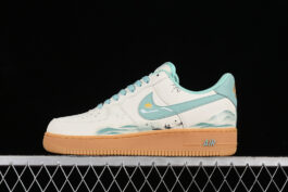 XC2351-550-AIR FORCE 1 07 LOW GREEN HILL WHITE/GREEN/GOLD-WOMAN:36-39-MAN:40-45