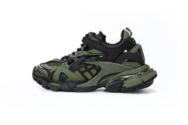 568614 W3AE1 2311 Balenciaga Track 2 Sneaker Military Black