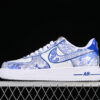 CW2288-201-AIR FORCE 1 07 LOW DIY WHITE/BLUE-WOMAN:36-39-MAN:40-45