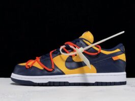 [CT0856-700]-[PLUS OFF-WHITE X DUNK LOW UNIVERSITY GOLD/WHITE/NAVY BLUE]-[UNISEX:36-46]