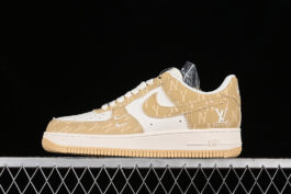 HD1968-027-AIR FORCE 1 07 LOW L*V WHITE/KHAKI-WOMAN:36-39-MAN:40-45