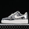AF2406-010-AIR FORCE 1 07 LOW TIME IMPRINT WHITE/SILVER-WOMAN:36-39-MAN:40-45