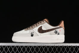 FV3202-122-AIR FORCE 1 07 LOW SUN WHITE/GREY/BROWN WU KONG-WOMAN:36-39-MAN:40-45
