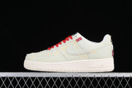 CW2288-111-AIR FORCE 1 07 LOW GREEN/RED-WOMAN:36-39-MAN:40-45