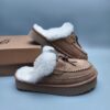 UGG Wool One Piece Xiaodongxie 8260 Chestnut Tie Thick Bottom Casual Slippers in Stock 35-40 Sizes