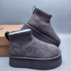 UGG sheep fur integrated snow boots 8170 gray thick soled elastic low top casual new item size 35-40