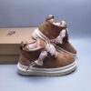 UGG sheep fur integrated snow boots 3770 chestnut casual lace up women's shoes size 35-40