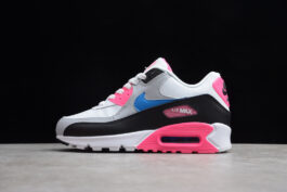 [833376-107]-[AIR MAX 90 LEATHER WHITE/PINK/BLUE/BLACK]-[WOMAN:36-39]