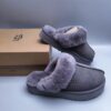 UGG sheepskin fur half slippers Official website main push 2550 thick-soled casual slippers Black Color: black gray chestnut dusk pink Size: 36-41