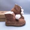 UGG sheep fur integrated snow boots 3517 chestnut double ball Kailin casual shoes new stock size 35-40