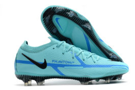 Nike Phantom GT2 Low-top Waterproof Black and Silver Fully Knitted FG Football Shoes Nike Phantom GT2 Elite FG39-45