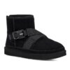 UGG sheep fur integrated snow boots 5013 black mixed buckle strap for men and women in stock size 36-45