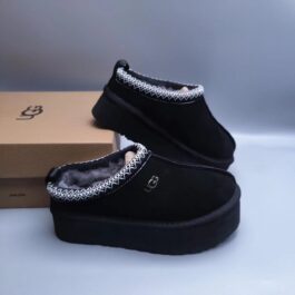 UGG Sheep Fur One Piece Half Drag 2553 Co branded Trendy Style Thick Bottom One Step Off Women's Snow Boots Black Chestnut Sand 35-41