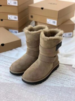 UGG sheep fur integrated snow boots 7074 pairs of magic card casual women's high top boots Antelope Brown in stock size 36-40