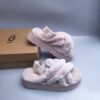 UGG sheepskin and fur slippers 1550 apricot platform thick bottom cross fur slippers in stock 35-41 sizes