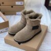 UGG sheep fur integrated snow boots 7073 antelope brown magic card short version in stock size 35-40