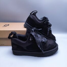 UGG sheep fur integrated snow boots 4032 black mesh sports casual style lace up women's boots new stock size 35-40