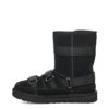 UGG sheep fur integrated snow boots 3470 black mixed lace up casual style in stock size 36-40