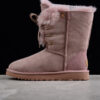 UGG sheep fur integrated snow boots 9696 star willow Ding boots lace up style women's boots dusk pink 36-40