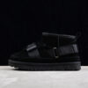 UGG sheep fur integrated snow boots 3471 black mixed lace up casual men's and women's boots 36-45
