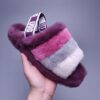 UGG sheepskin fur slippers 1095119 indoor slippers velvet contrast color sandals magenta spot 35-41 size