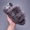 UGG sheepskin fur slippers 1095119 indoor slippers charcoal gray Fluff Yeah Slide Fluff Yeah Slide sandals size 35-43