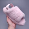 UGG sheepskin fur slippers 1095119 indoor slippers seashell pink Fluff Yeah Slide Fluff Yeah Sandals 35-41