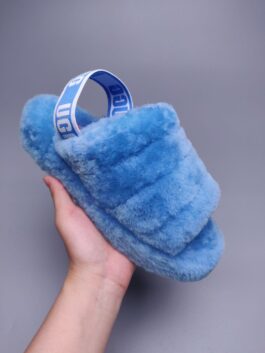 UGG wool integrated snow boots 1005119 Rongye sandals new color indoor slippers sky blue spot 36-41 size